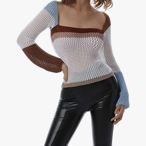 Crochet knit top